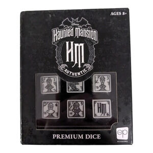 Usaopoly Disney  Haunted Mansion Black/White 6-Piece Dice Set